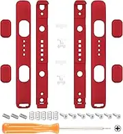 eXtremeRate Passion Red Replacement Shell for Nintendo Switch Joycon Strap, Custom Joy-Con Wrist Strap Housing Buttons for Nintendo Switch & Switch OLED - 2 Pack