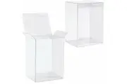 My Decorations 100 Pack Of Large Plastic 22X14.5Cm Rectangle Cube Box Exhibition Gift Product Showcase Clear Shop Display Storage Packaging Gift Boxes