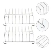2 PCS Pot Instant Toaster Oven Air Fryer Grills Silver Tray Cookie Cooling Rack