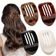 Morakot 4 PCS Flat Hair Clips, Round Lay Down Hair Claw Clips for Women Girls, French Strong Hold Hair Barrettes for Thick Thin Hair,Comfortable Cu...