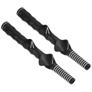 2Pcs Golf Club Swing Training Grip Left Handed Teaching Practice Aid Black