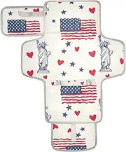 Reusable Diaper Changing pad with Tissue Pocket Portable Diaper Changing pad Infant Travel Station Kit