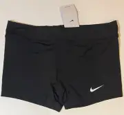 Nike Dri-Fit Women's Activewear Polyester Spandex Athletic Shorts Large L Black