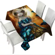 Beautiful Monarch and Blue Morpho Butterflies Queen Tablecloth