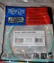 Tripp Lite N820-01M-OM4 1M Duplex Multimode 50/125 OM4 LSZH Fiber Patch Cable
