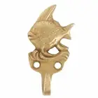 New Vintage Cloth Hanger for Wall Golden Antique Coat Rack Brass Wall Hooks Fish
