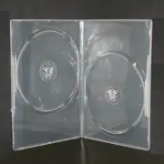200 Clear Transparent 7mm Slim Double 2 Disc DCD DVD Movie Case Storage Box