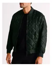 [Armani Exchange] Logo Bomber Jacket in Jet Set