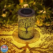 Tree of Life Solar Lanterns Outdoor Waterproof, Hanging Solar Lantern Garden