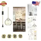 Elegant Plug-In Amber Glass Globe Light with Dimmable Options – Versatile Design