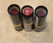 3 Revlon Super Lustrous Matte #006 Really Red Lipstick