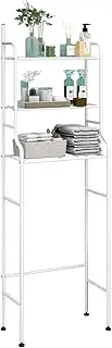 VERFARM 3-Shelf Bathroom Organizer Over The Toilet Rack Space Saver Over The Toilet Storage Bathroom Corner Stand Storage Organizer, White