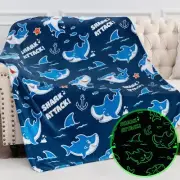Jekeno Shark Toys Gifts for Boys Girls - Glow in The Dark Blanket Christmas Birt
