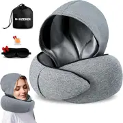 Airplane Pillow for Long Flight - Memory Foam Travel Pillow. Washable, Comfortab