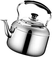 DECHOUS Whistling Stovetop Tea Kettle, 6L Stainless Steel Teapot Metal Coffee Kettle Heating Water Container Water Carafe Jug for Boiling Water