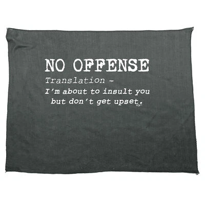 No Offence Translation - Funny Novelty Sports Microfiber Towel Gift Gifts