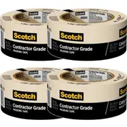 3M Scotch Masking Tape Beige 48mmx55m Pack 4 Rolls BULK