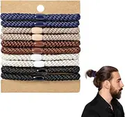 10pcs Braided Hair Ties - Mens Elastic Bracelet No Slip No Damage For Many Hair Types