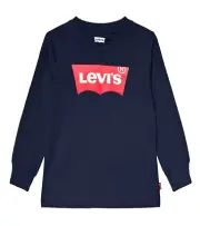 Levis Big Boys Long Sleeve Logo T-Shirt Size: M (10-12) Navy Blue Shirt Top