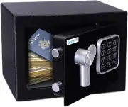 Premium Steel Digital Safe Box - 9.1" x 6.7" x 6.7" | Secure Storage for Cash...