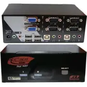 Rextron KADG122 Dual View 2 Port VGA/USB KVM Switch w/ Audio [KADG122]