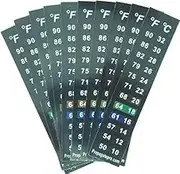 Stick On Thermometer Strip, Digital Temperature Display for Fermenting, Brewing, Wine, Beer, Kombucha or Aquariums. 50-90F (10-32C) Adhesive Sticker 10 Pack (10)