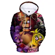 Five Nights At Freddy's 3d Digital Print Casual Hoodies Kids Unisex Fnaf Hooded Pullover Sweatshirt Jumper Tops B 8-9 Years