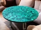 Natural Malachite Marble Table Top | Handmade Home Decor Accent Table Tops