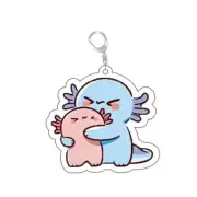 Adorable Axolotl Acrylic Keychain Kawaii Cartoon Animal Image Pendant D