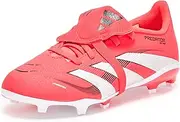 [adidas] Unisex-Child League Predator Fold-Over Tongue Firm Ground Soccer Shoe, Lucid Red/White/Black, 13 Little Kid