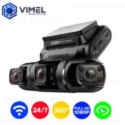 Triple Channel Dash Camera WIFI Degree Dashcam 360 View Car DVR Recorder