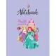 NoteBook: Disney Princess Ariel Rapunzel And Aurora Holiday Notebook for Girls Teens Kids Journal College Ruled Blank Lined 110