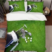 3D Golf Course Quilt Cover Set Bedding Set Duvet Cover Pillowcases LXL 9