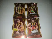 2019 SELECT AFL FOOTY STARS HAWTHORN HAWKS RED DIE CUT LOT OF 4 cards
