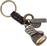 Totority Boxing Glove Keychain Pendant Vintage Mini Boxing Glove Hanging Decor Key Ring for Car Keys Bags and Home Accessories Stylish Versatile Keychain