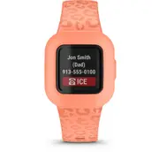 Garmin Vivofit JR3 Watch - Peach Leopard
