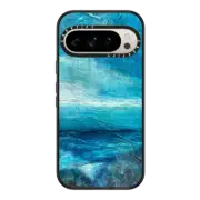 Google Pixel 9 Pro Impact Magnetic Case COOL WATERS 2, ABSTRACT OCEAN BEACH CLOUDS SUMMER PAINTING