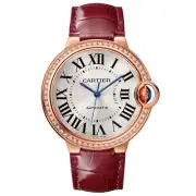 New Cartier Ballon Bleu 18K Rose Gold Diamonds Automatic 36 mm Watch WJBB0034