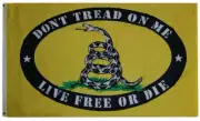 3x5 Don't Tread On Me Live Free Or Die Woven Poly Nylon 3'x5' Flag Banner 100D