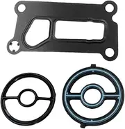 Engine Oil Cooler Seal Gasket, Compatible With Mazda LF02-14-700 LF8X-14-702 LF02-14-342 Oil Cooler Seal Gasket Engine Oil Cooler Seal Gasket