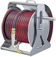 Stainless Steel Hose Reel, Outdoor Heavy Duty Garden Hoses Holder Storage Durable for Gardening Watering Flowersyard Lawn Farm Patio,A,20 Meters Water Pipe Hose,C-15 Meters Water Pipe
