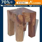 Stool Solid Teak Wood Outdoor Furniture Home Decor Garden Seating 43471