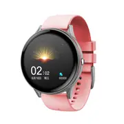 S19 IP68 Touch Screen Wristband Real Time Weather Update Heart Rate Monitor Smart Watch PINK COLOR