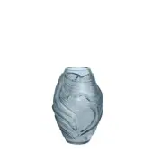 Lalique Fighting Fish Poissons Combattants Small Vase Persepolis Blue (10684200)