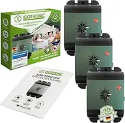 ISOTRONIC® Ultrasonic Bird Repeller device, Battery powered portable Bird Deterrent, Pack of 3 Pcs.