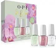 OPI Nature Strong Trio Vegan Nail Polish, Natural Origin, Cruelty-Free Nail Lacquer Gift Set - Base Coat, For What It's Earth, Top Coat