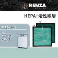 在飛比找momo購物網優惠-【RENZA】適用SANLUX 台灣三洋 ABC-M5 AB