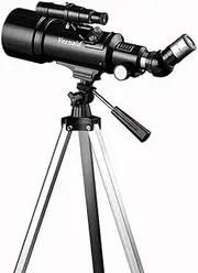 Refractor Telescope with Tripod & Finder Scope, Portable Telescope for Kids & Astronomy Beginners, 168 Times