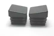 Square angle Plastic Black Blanking End Caps Tube Pipe Inserts Plug Bung