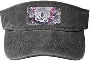 [RLDOBOFE] Sun Visor Hat Adjustable Empty Top Baseball Cap 3D Flower Sun Hats for Women Men Sports Hats Summer Beach Cap